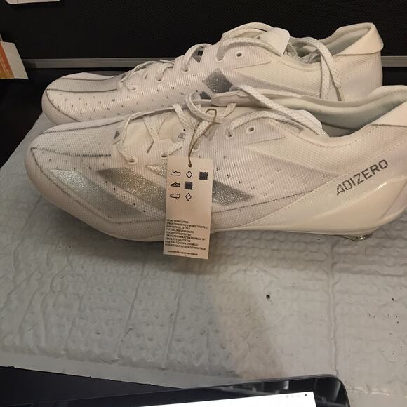 Addidas Adizero Electric Football Cleats Men’s 17 White IE4374 - Picture 8 of 16